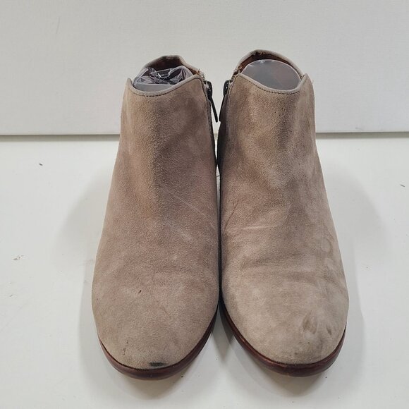 Sam Edelman Petty Ankle Boots Suede Beige Women's Size 8.5 side zip casual - Picture 3 of 13